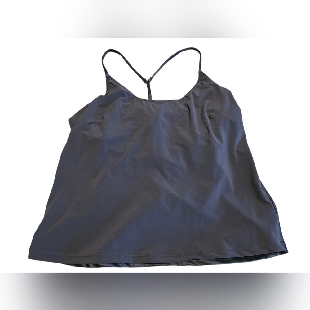 Wera Blue Racer Back Camisole With Built In Bra Size Small EUC